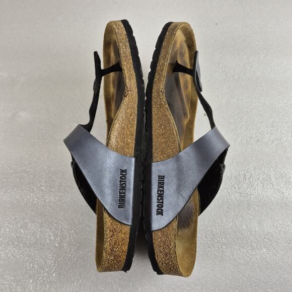 Birkenstock Gizeh Sandals Shoes 42 M 9/ W 11 Gray Briko Flor Thong Slip On Flats - Picture 5 of 8